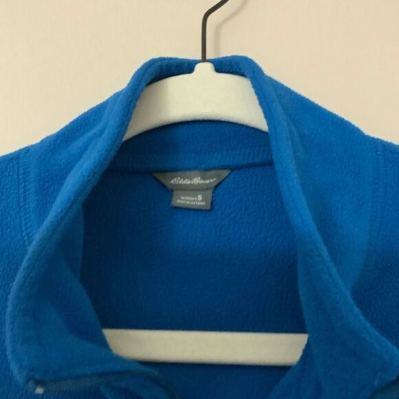 Eddie Bauer Blue Fleece Polyester Half Zip Pullover Sweater - Picture 3 of 5
